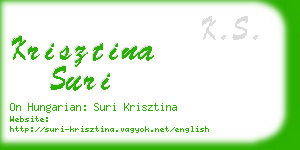 krisztina suri business card